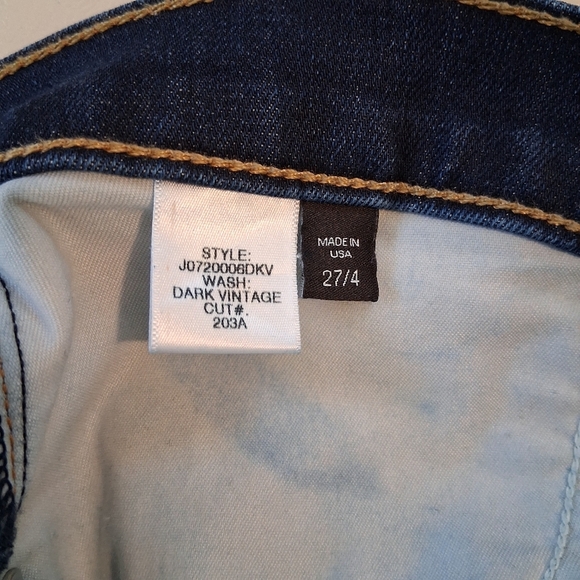 Veronica Beard Debbie High-Rise Skinny Jeans Button Fly In Dark Vintage Sz 27 - Picture 11 of 13